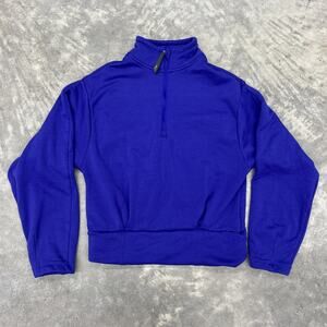 Athleta Altitude Polartec Half Zip Sweatshirt Noble Blue Womens Small